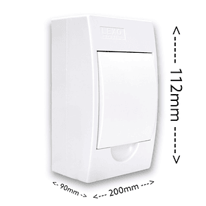 Tablero Sobrepuesto 4 Polos IP41 Tapa Color Blanco