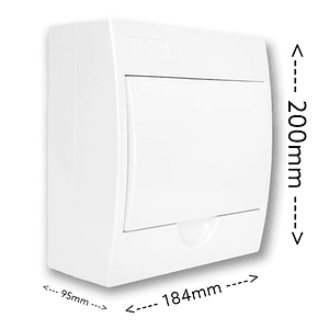 Tablero Sobrepuesto 8 Polos IP41 Tapa Color Blanco