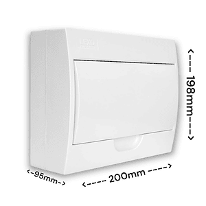 Tablero Sobrepuesto 12 Polos IP41 Tapa Color Blanco