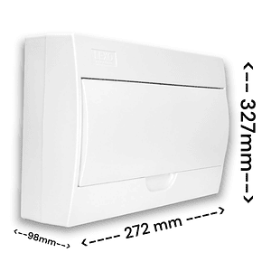 Tablero Sobrepuesto 18 Polos IP41 Tapa Color Blanco