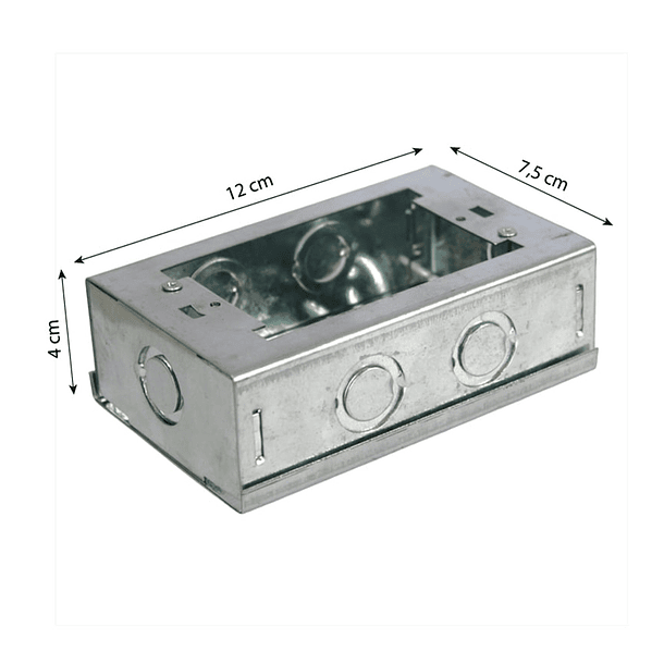 Caja Chuqui Pre-Galvanizada 12 x 7,5 x 4cm 2