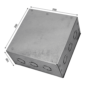 Caja Pre Galvanizada B-22 200x200x100mm con Tapa