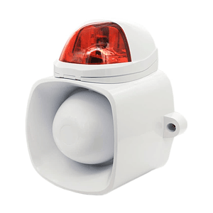 Sirena con Bocina 20W y Baliza Led de Color Rojo