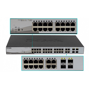 Switch D-Link DGS-1210-28P 24 Puertos Gigabit 4SFP PoE