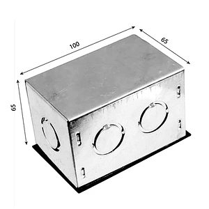 Caja Pre Galvanizada A-01 100x65x65mm con Tapa