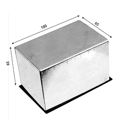 Caja Pre Galvanizada A-01 Lisa 100x65x65mm con Tapa