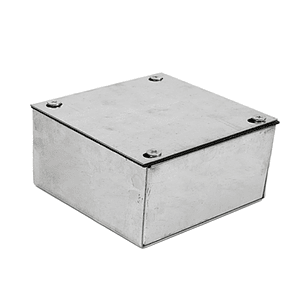 Caja Galvanizada B-15 150x150x100mm Lisa con Tapa