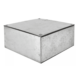 Caja Galvanizada B-22 200x200x100mm Lisa con Tapa
