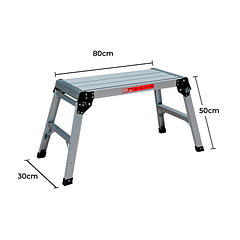 Plataforma de Trabajo Aluminio 150kg 80x30x50cm