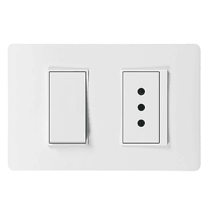 Interruptor 9/12 + Enchufe 2P+T 10A Armado Bticino Luzica