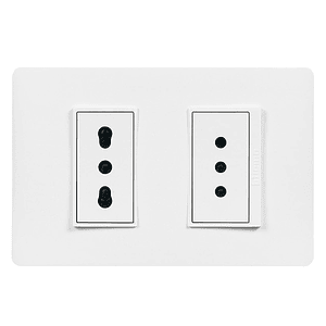 Enchufe Doble 10A + 10/16A Armado Luzica Bticino