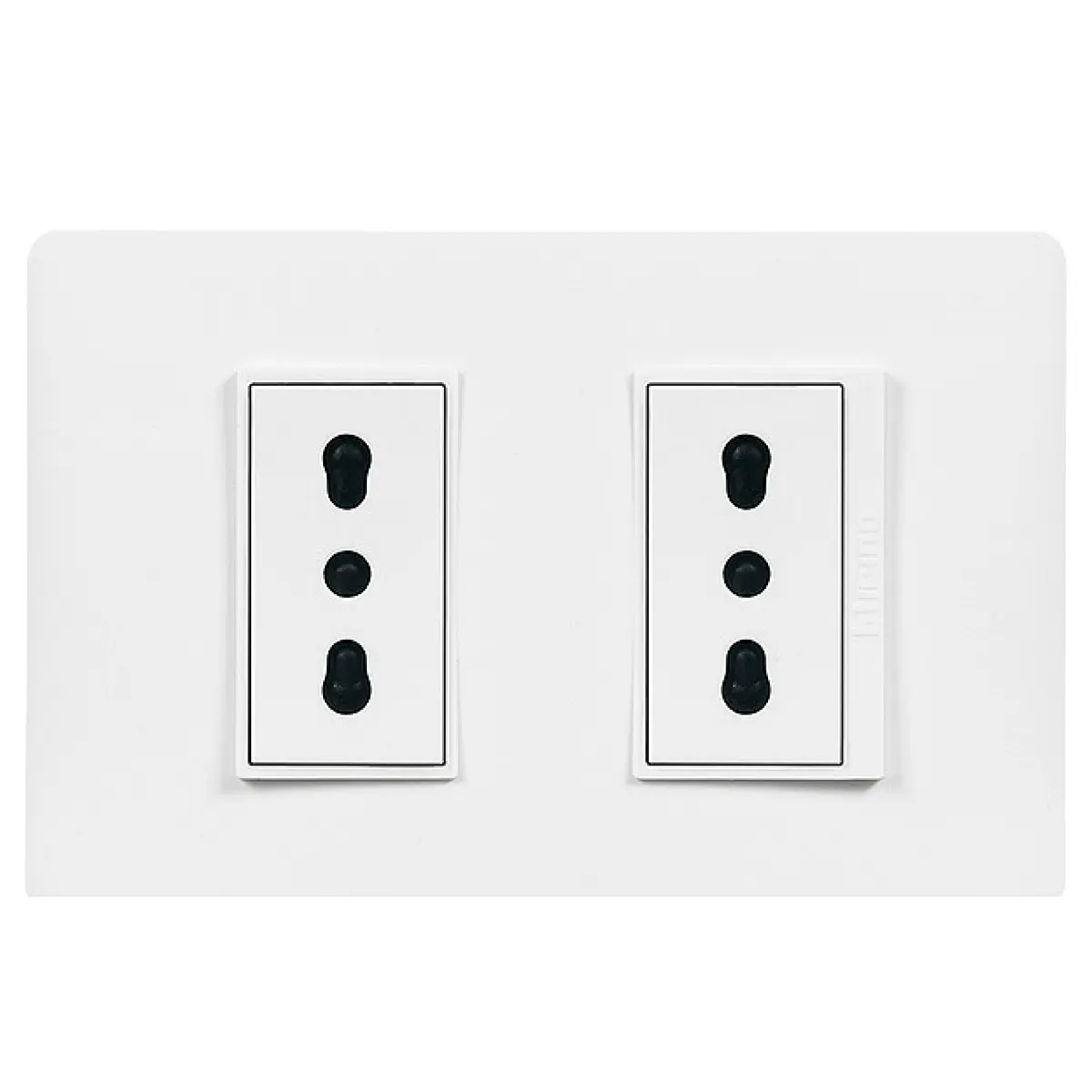 Bticino Living Light Steckdose – 2P+T 10/16A, 250V, Schwarz, Kompatibel Mit Living Light System (Einzelstück)