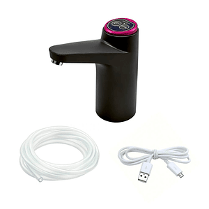 Bomba Dispensador de Agua con Cargador USB Negro Premium