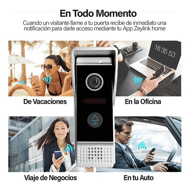 Video Portero Citófono Wifi + Monitor 7