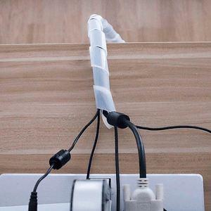 Espiral Plástico Ordena Cable 16mm Transparente (10 Metros)