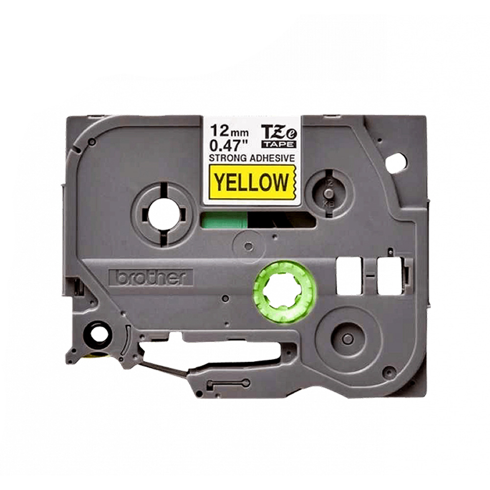 Cinta Etiquetadora Brother TZE-S631 12mm Negro En Amarillo