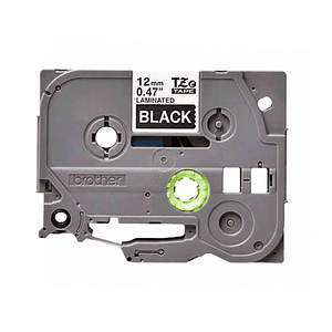 Cinta Etiquetadora Brother TZE-335 12mm Blanco Fondo Negro