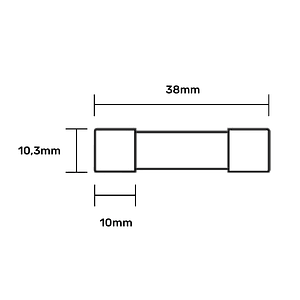 Fusible Cerámico Cilíndrico 10x38 2A gG