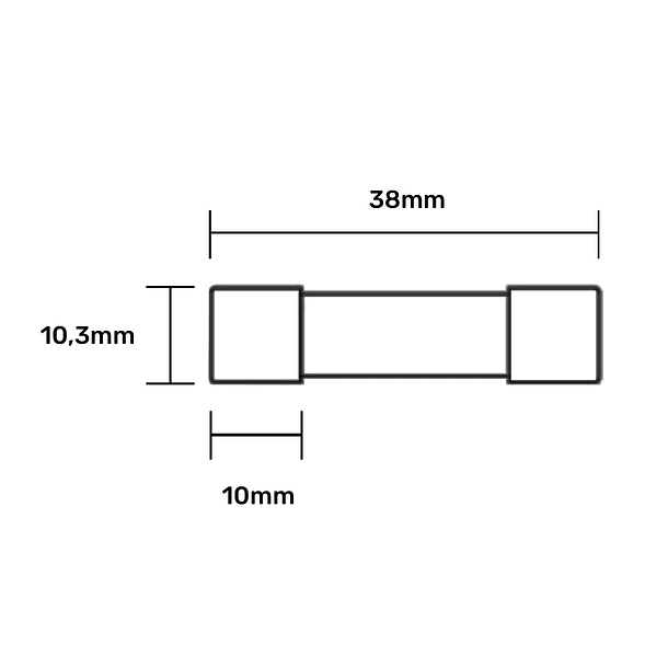 Fusible Cerámico Cilíndrico 10x38 10A gG 2