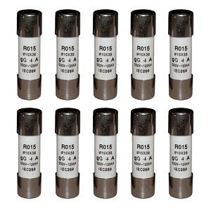 Pack 10 x Fusible Cerámico Cilíndrico 10x38 4A gG