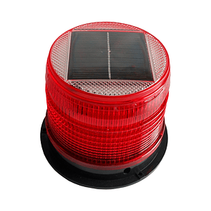 Baliza Led Estroboscopica Magnetica Solar Roja IP54