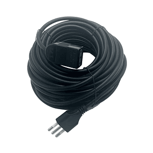 Alargador Simple Negro 2P+T 15 Metros 250V 10A