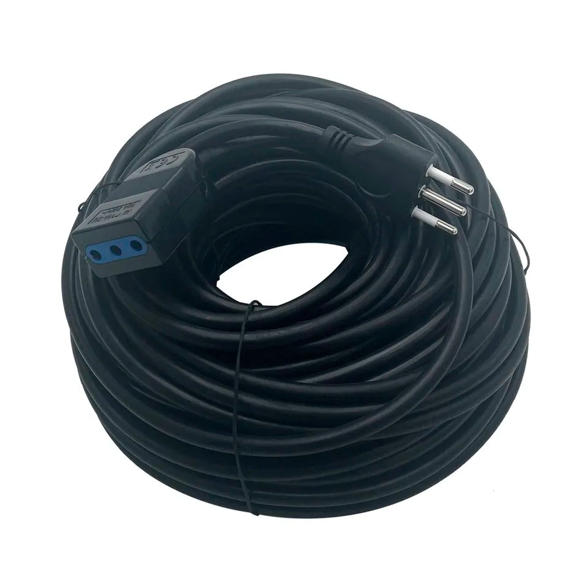 Alargador Simple Negro 2P+T 30 Metros 250V 10A
