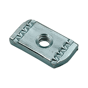 Tuerca Riel sin Resorte 1/4 Electro Galvanizada 5 Unidades