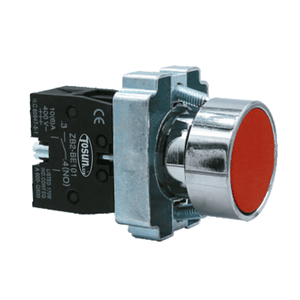 Pulsador Metálico Rojo 1NC 22mm