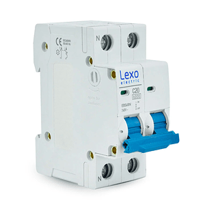 Interruptor Automático 1P+N 20A Curva C 6kA Lexo EBS6BN