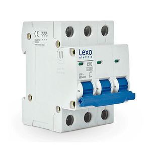 Interruptor Automático 3x10A Curva C 6kA Lexo EBS6BN