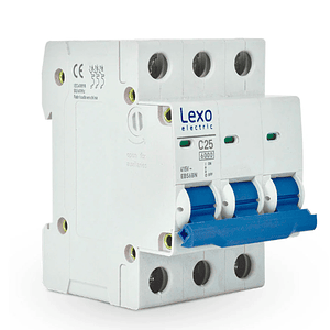 Interruptor Automático 3x25A Curva C 6kA Lexo EBS6BN