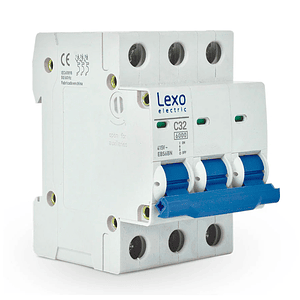Interruptor Automático 3x32A Curva C 6kA Lexo EBS6BN