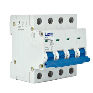 Interruptor Automático 4x25A Curva C 6kA Lexo EBS6BN