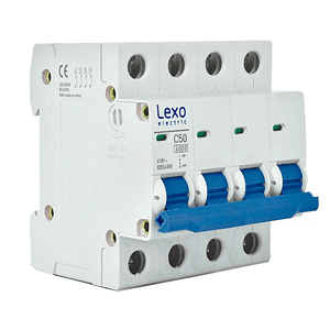 Interruptor Automático 4x50A Curva C 6kA Lexo EBS6BN