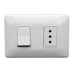 Interruptor 9/12 + Enchufe 10A Armado S12 Sinthesi 1294001