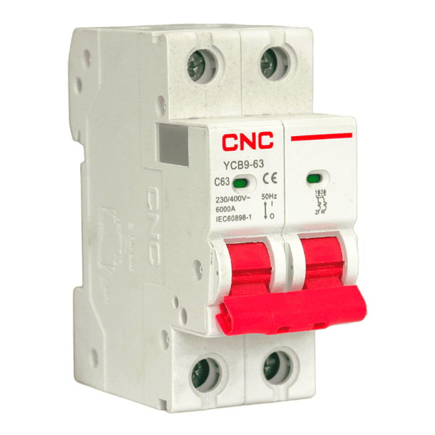 Interruptor Automático 2x63A Curva C 6kA CNC YCB9-63