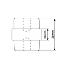 Aislador tipo Barril de Resina M6 25x30 2