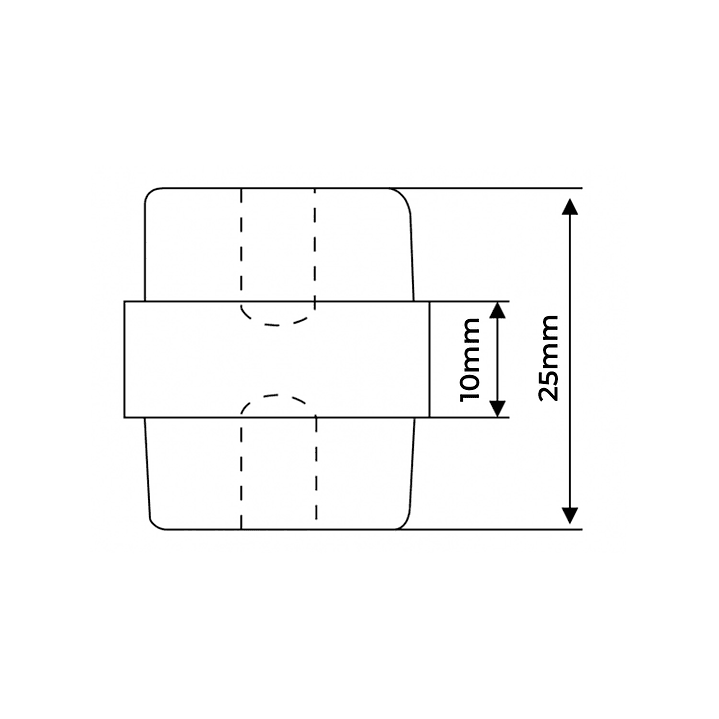 Aislador tipo Barril de Resina M6 25x30 2
