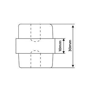 Aislador tipo Barril de Resina M8 30x32