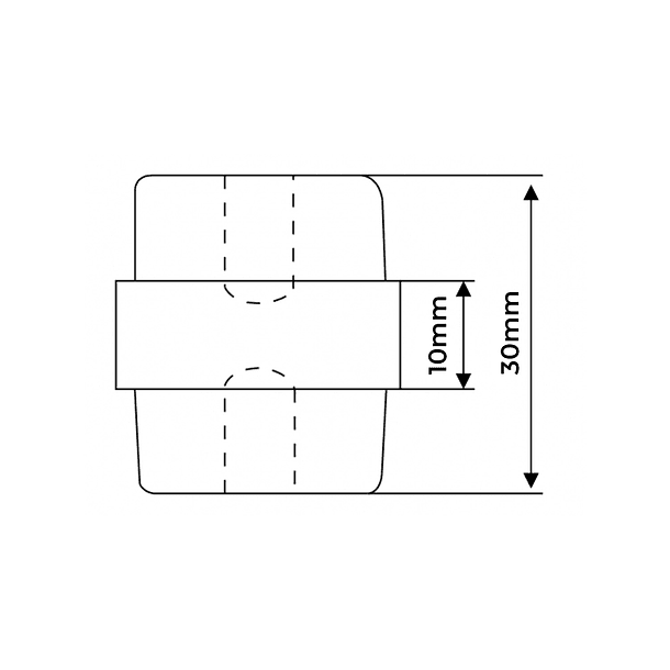 Aislador tipo Barril de Resina M8 30x32 2