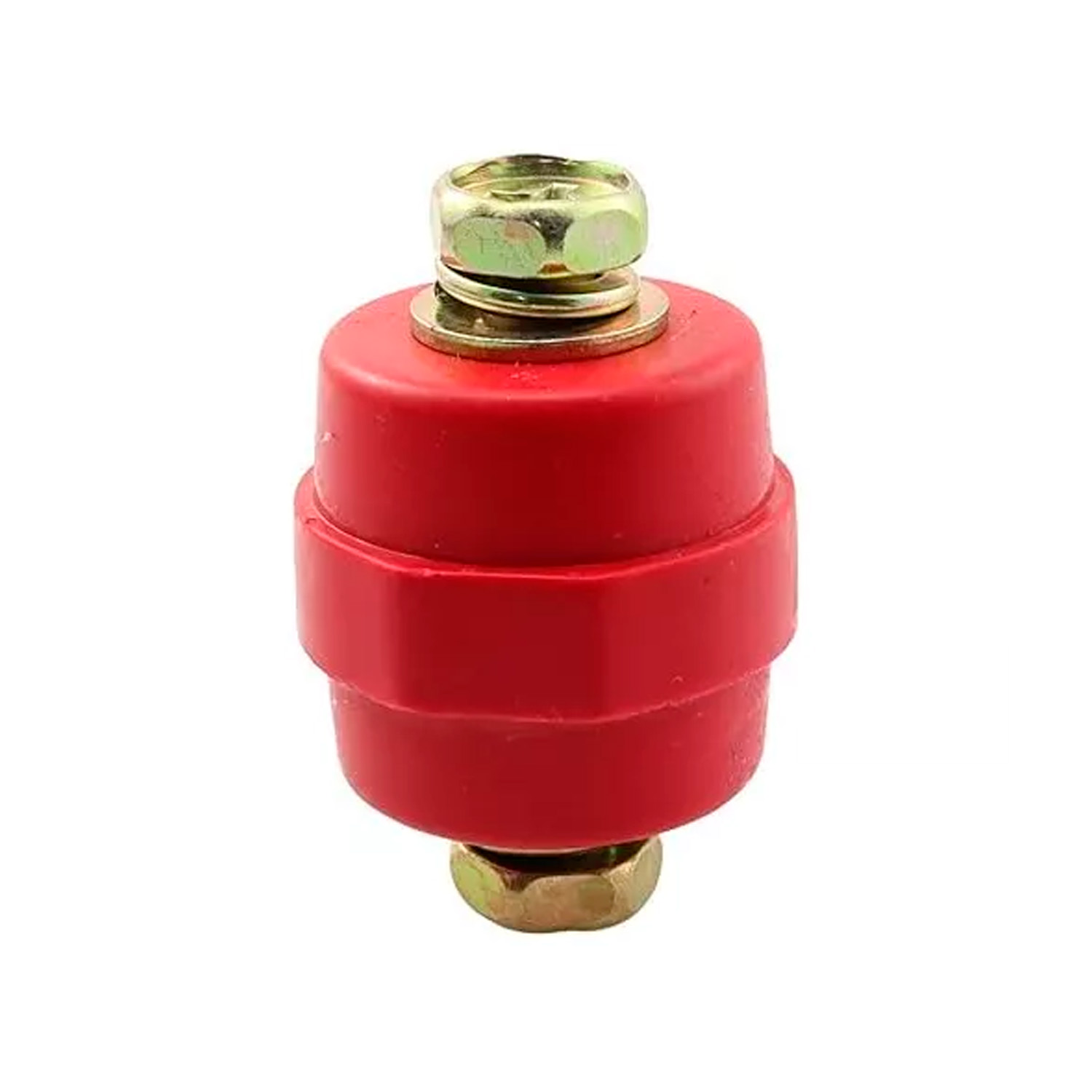 AISLADOR DE BARRIL M8 10 KV 40X40MM ROJO