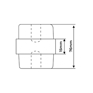 Aislador tipo Barril de Resina M10 76x50