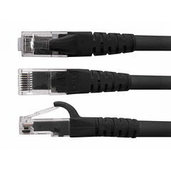 Cable Patch Inyectado Multifilar 1,5m Negro CAT5E