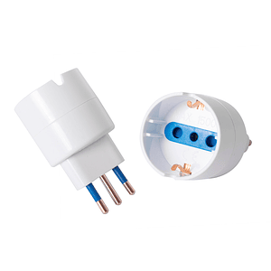 Adaptador Schuko 10A 250V 2P+T