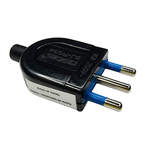 Enchufe Macho Volante 16A 2P+T 250V Color Negro Ritting