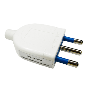 Enchufe Macho Volante 16A 2P+T 250V Color Blanco Ritting