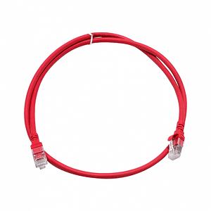 Cable Patch Inyectado Multifilar 1 Metro Rojo CAT6A U/FTP