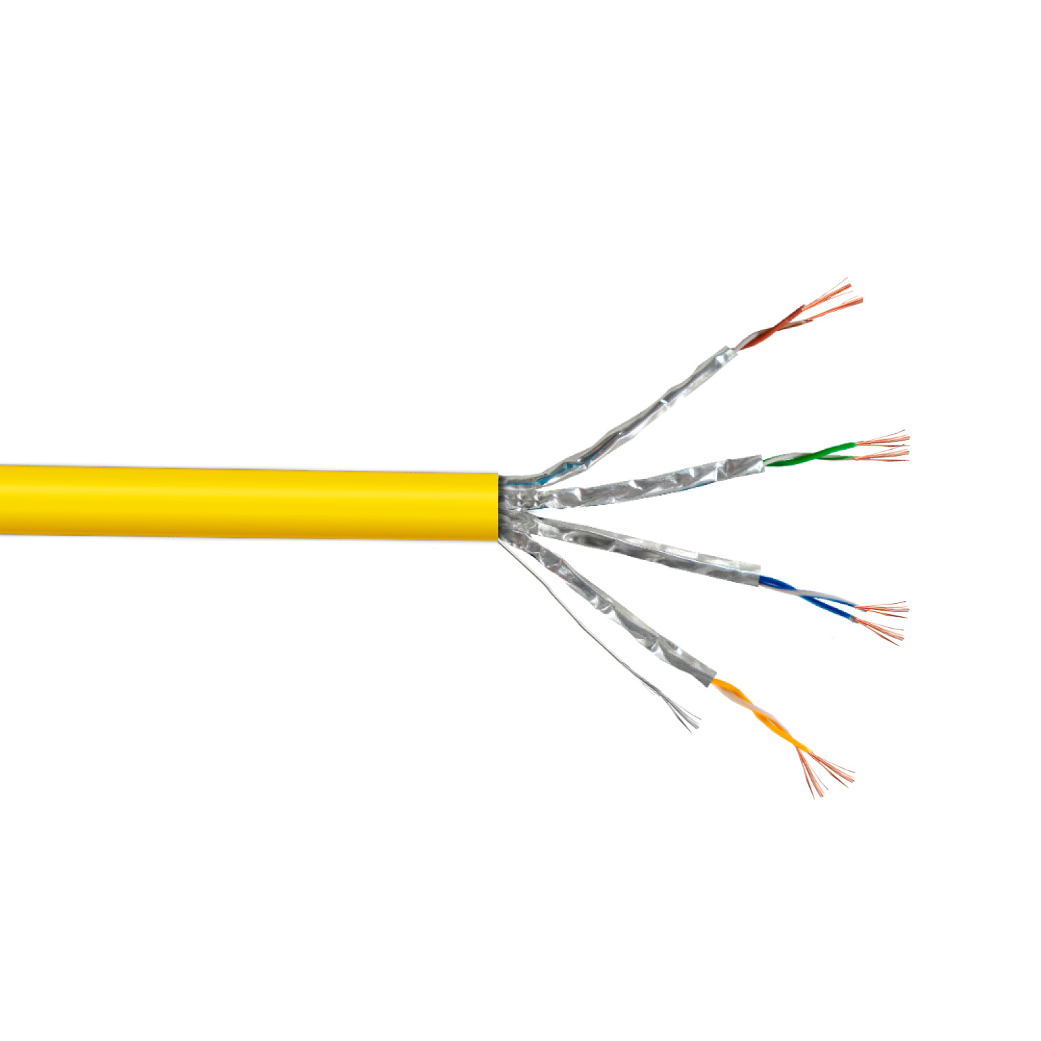 Cable Patch Inyectado Multifilar 1m Amarillo CAT6A U/FTP