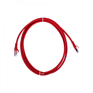 Cable Patch Inyectado Multifilar 2 Metros Rojo CAT6A U/FTP
